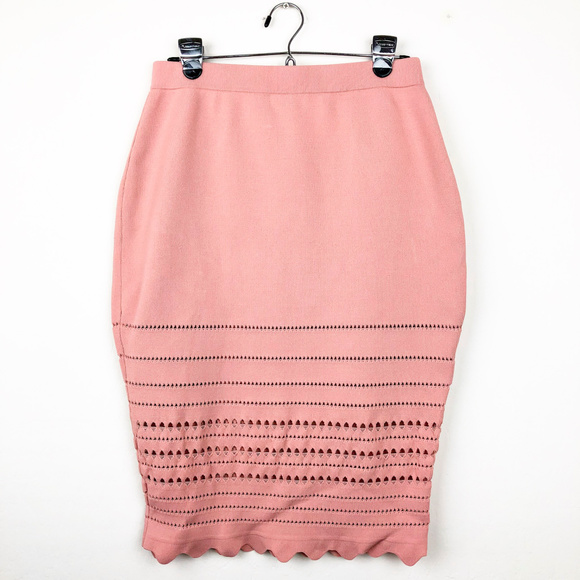 H&M Light Pink Bandage Pencil Skirt with Cutouts - Picture 1 of 5